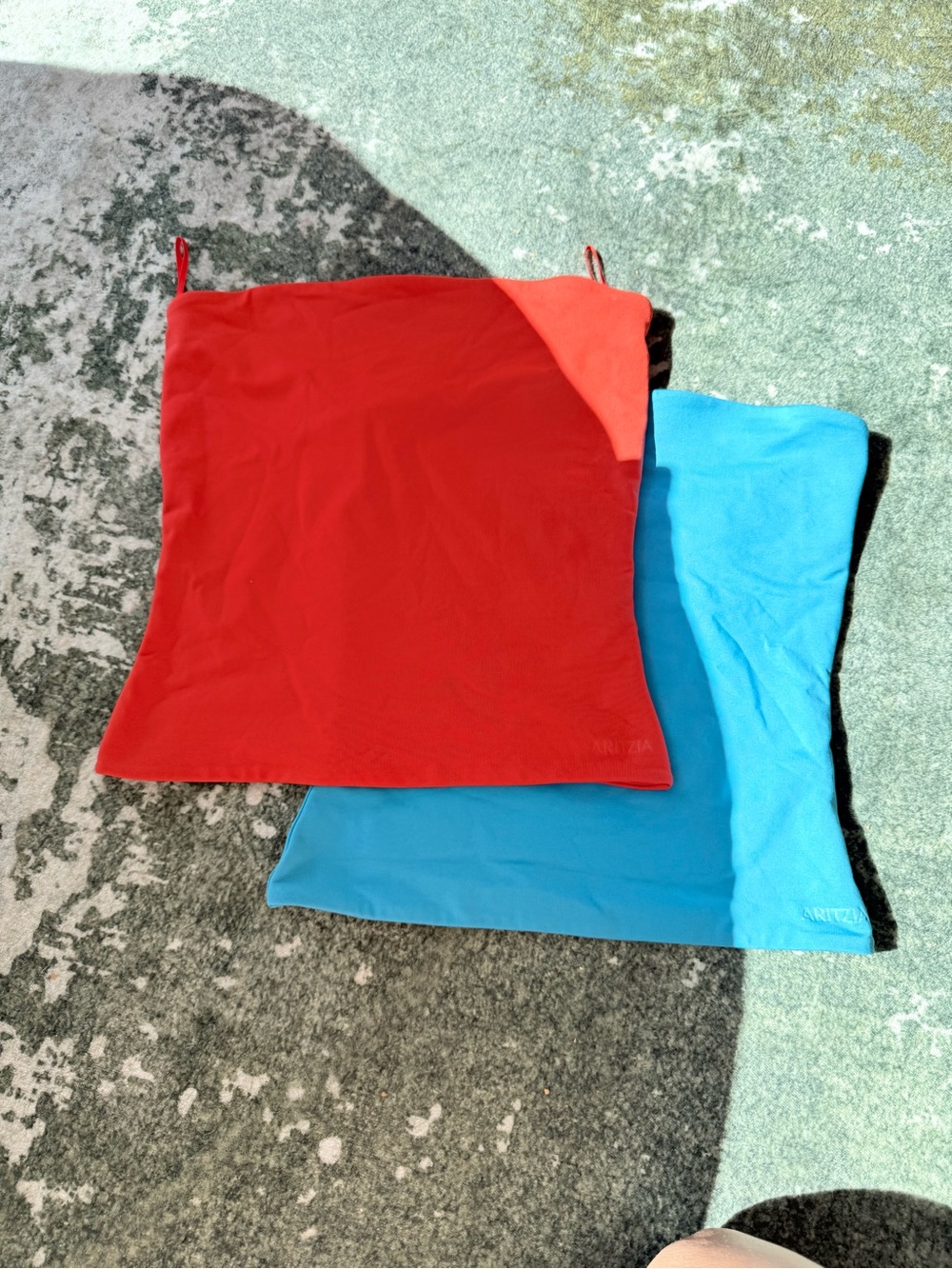 Aritzia Red and Bright Blue Tube Tops Duo